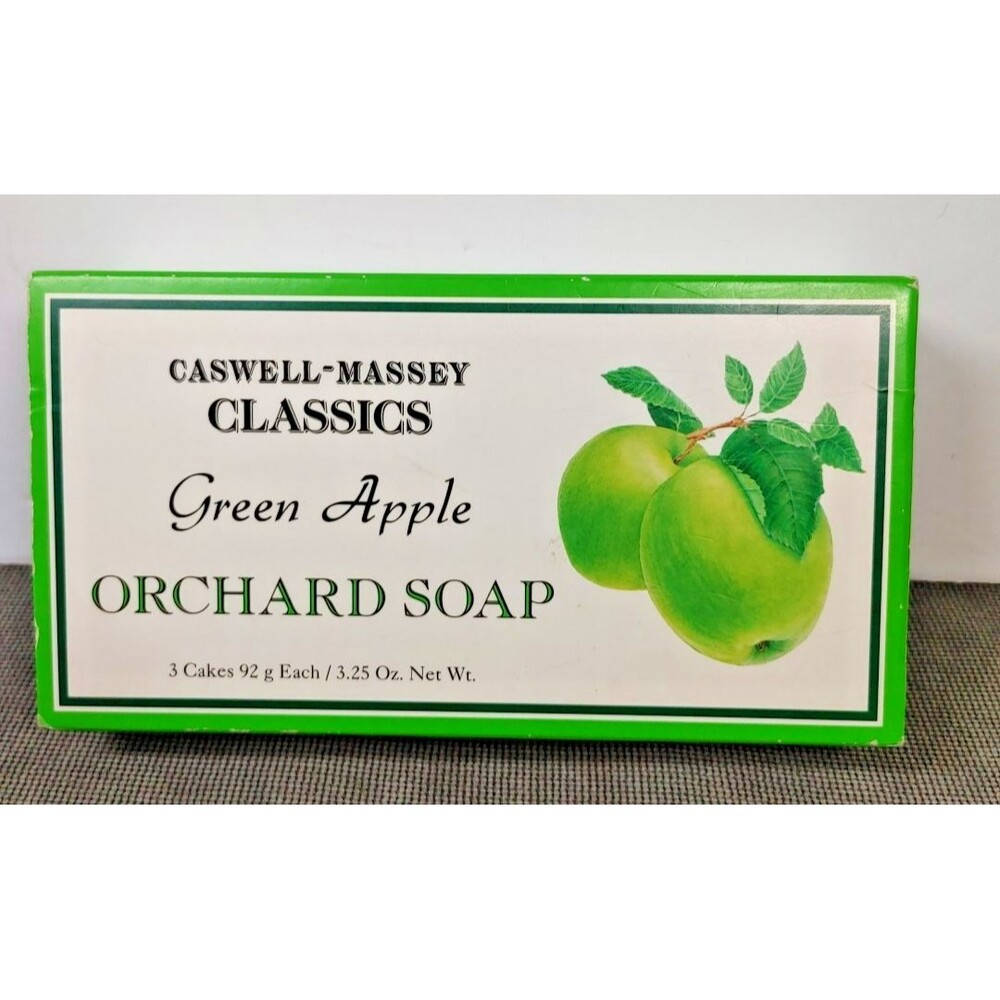 Caswell Massey Classics GREEN APPLE ORCHARD SOAP 3.25 oz. X 3 Bars USA